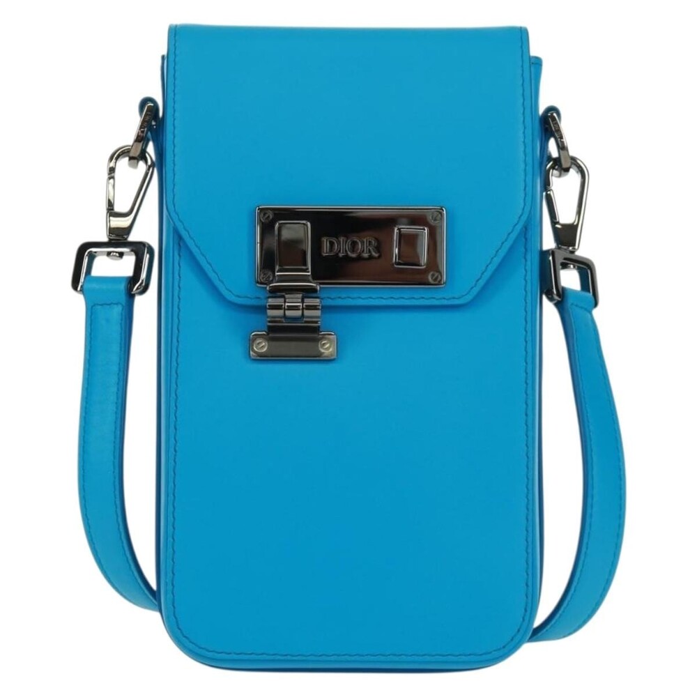 Dior Leather Shoulder Bag Blue